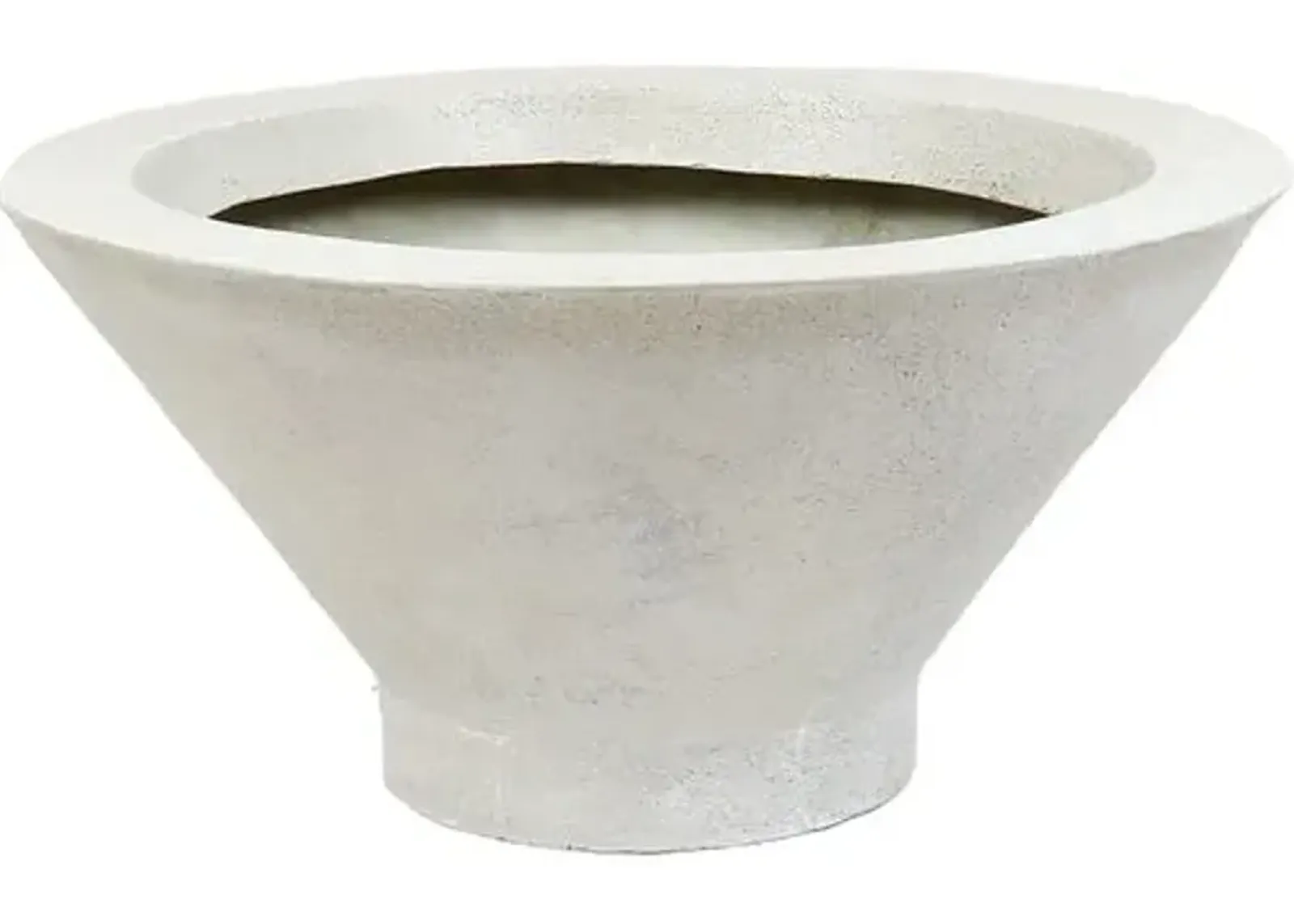 Windstorm Outdoor Planter - White/Gray - Handcrafted - large