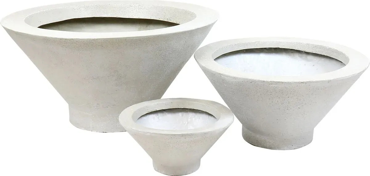 Windstorm Planter, White/Gray