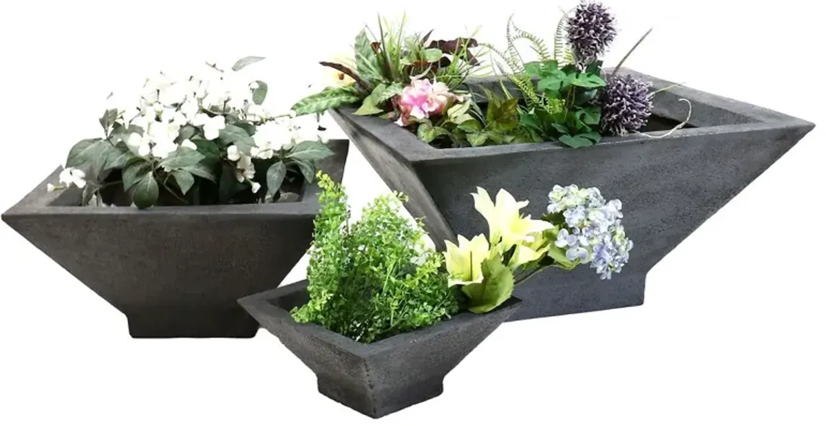 Endover Planter, Slate Gray