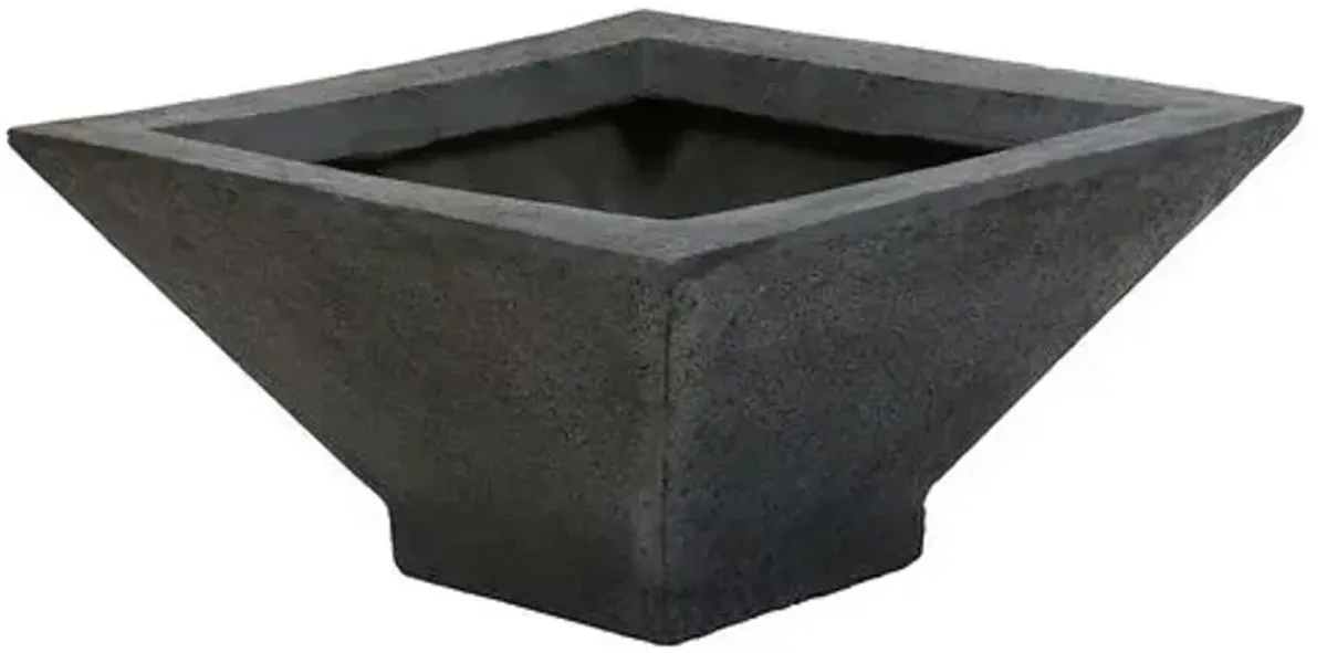 Endover Outdoor Planter - Slate Gray - Handcrafted - medium