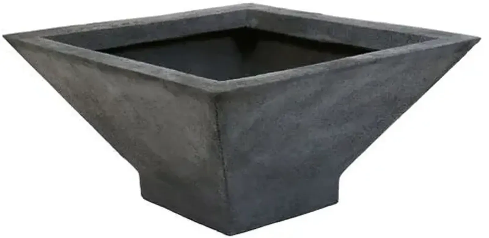 Endover Outdoor Planter - Slate Gray - Handcrafted - small