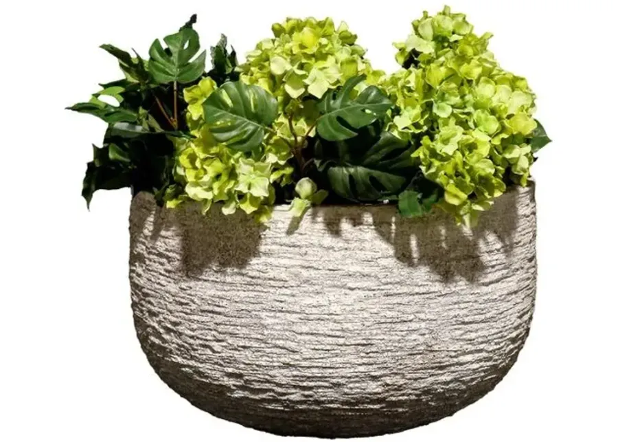 Mae Outdoor Planter - White - Handcrafted - medium