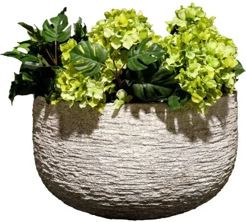 Mae Outdoor Planter - White - Handcrafted - medium