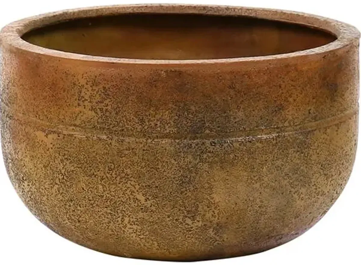 Glendale Outdoor Planter - Rust Brown - Handcrafted - large