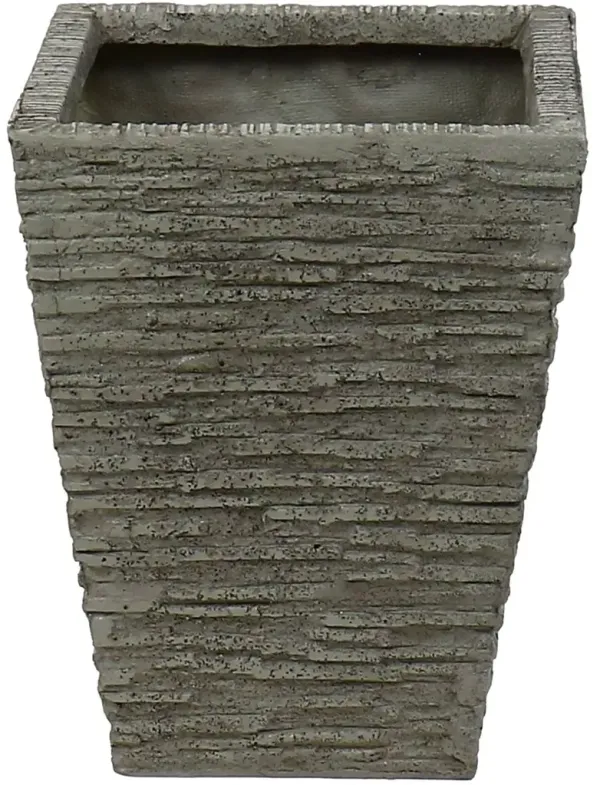 Rough Tall Planter, Gray