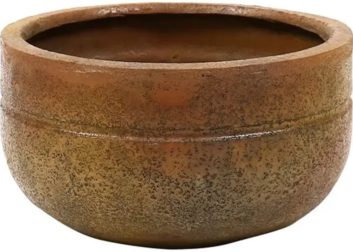 Glendale Outdoor Planter - Rust Brown - Handcrafted - medium