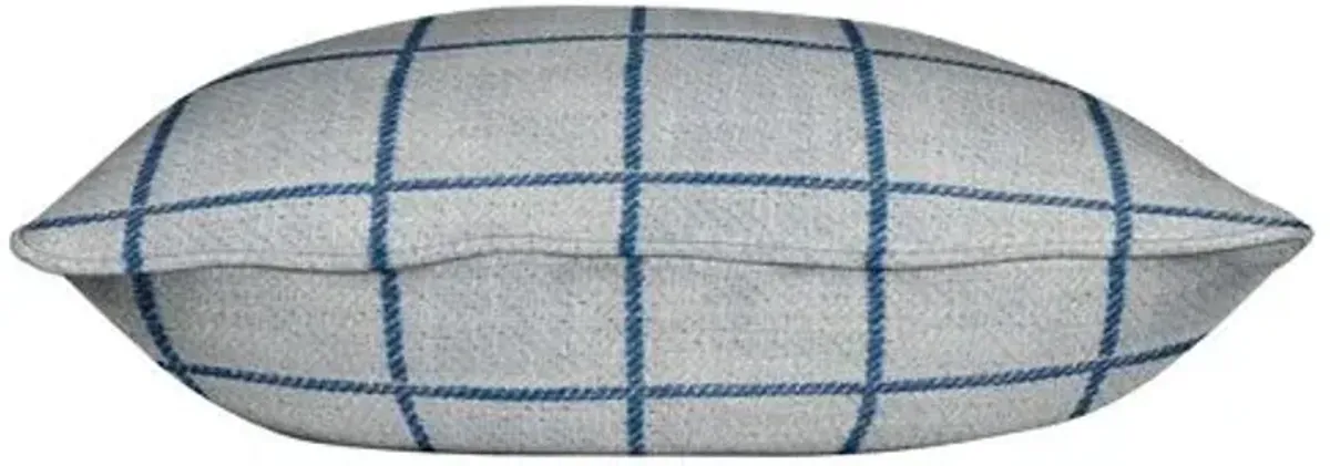 Capetown Pillow - Cobalt Windowpane - Handcrafted