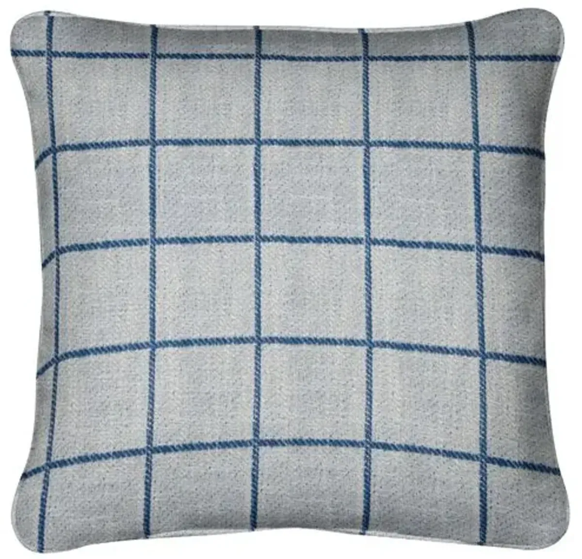 Capetown Pillow - Cobalt Windowpane - Handcrafted