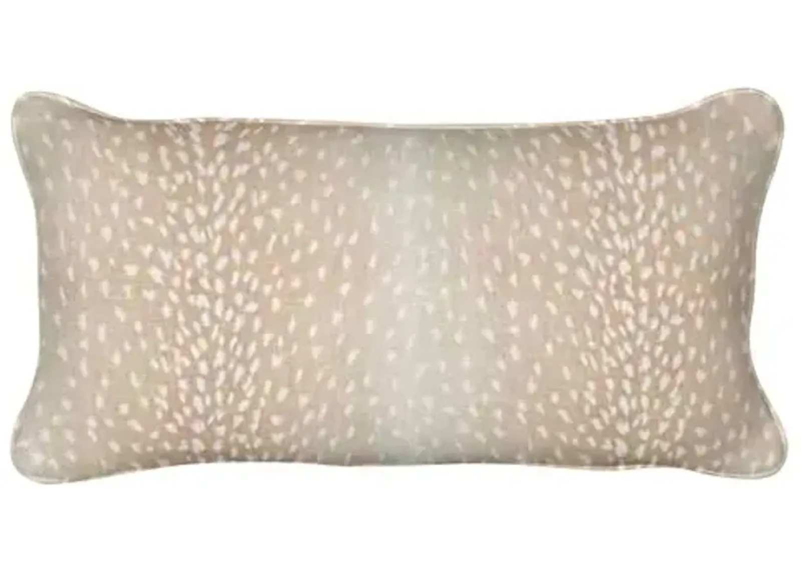 Doeskin 12x20 Lumbar Pillow - Blush/White - Handcrafted