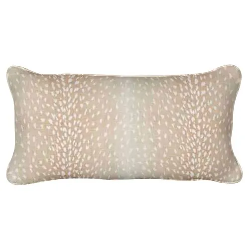 Doeskin 12x20 Lumbar Pillow - Blush/White - Handcrafted