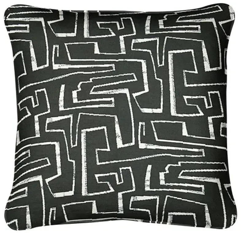 Priano Outdoor Pillow - Onyx - Handcrafted