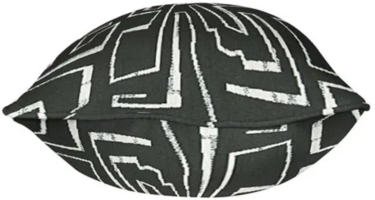 Priano 12x20 Outdoor Lumbar Pillow - Onyx - Handcrafted