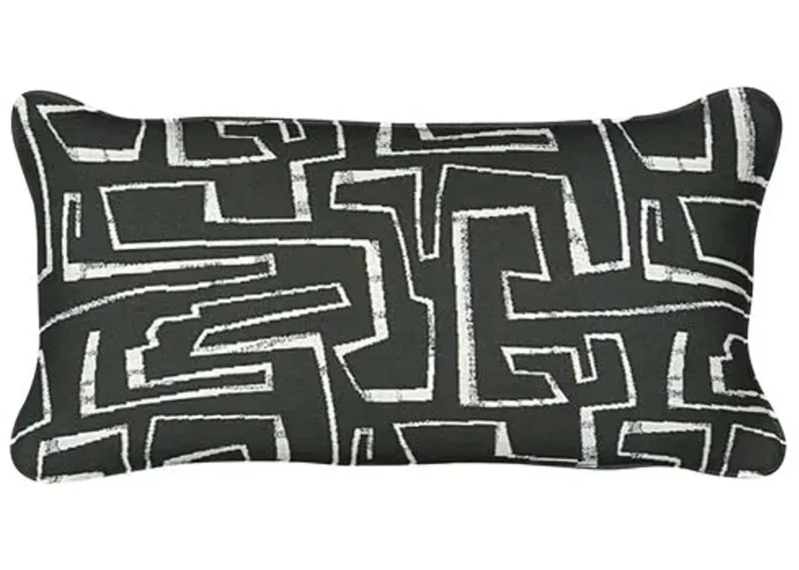 Priano 12x20 Outdoor Lumbar Pillow - Onyx - Handcrafted