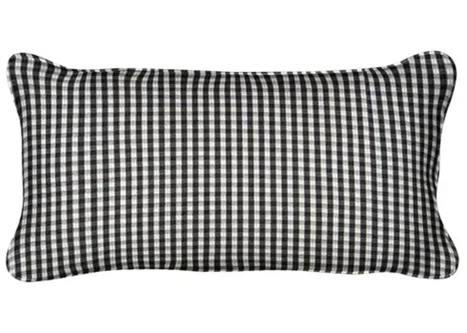 Stone Harbor 12x20 Outdoor Lumbar Pillow - Onyx - Handcrafted