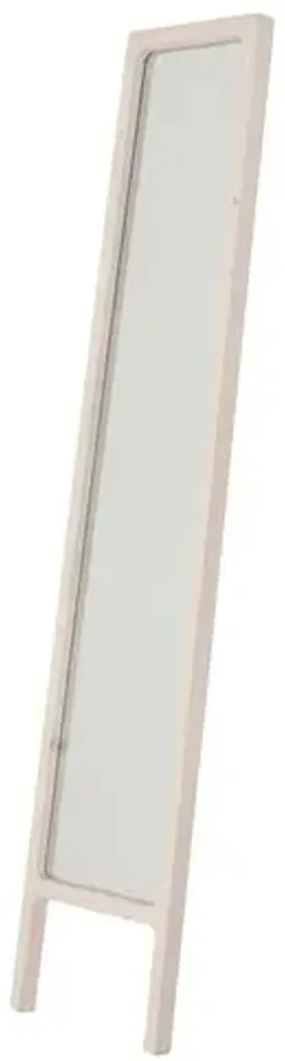 Lacey Floor Mirror - White Wash Pine