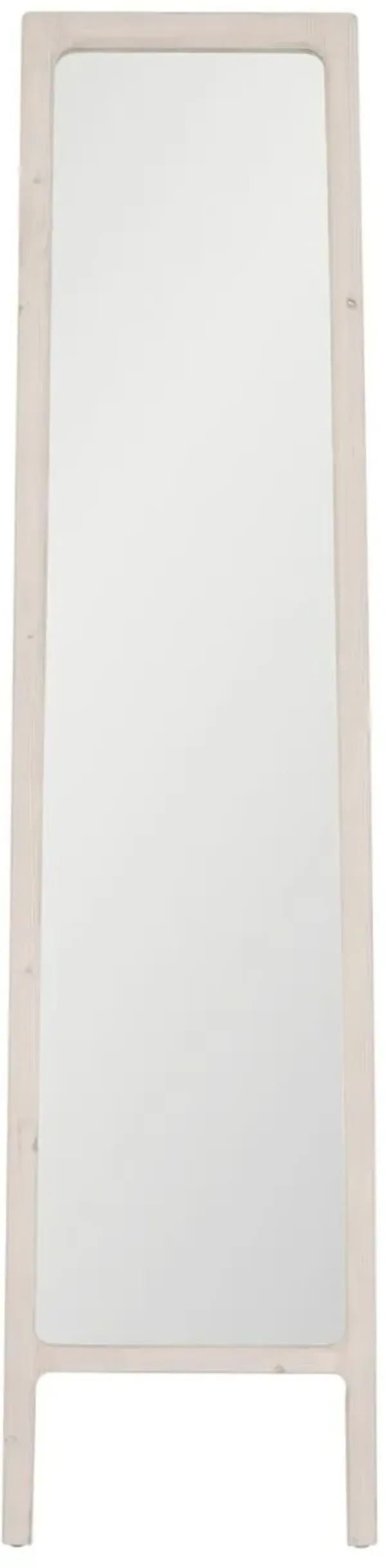Lacey Floor Mirror, White Wash Pine