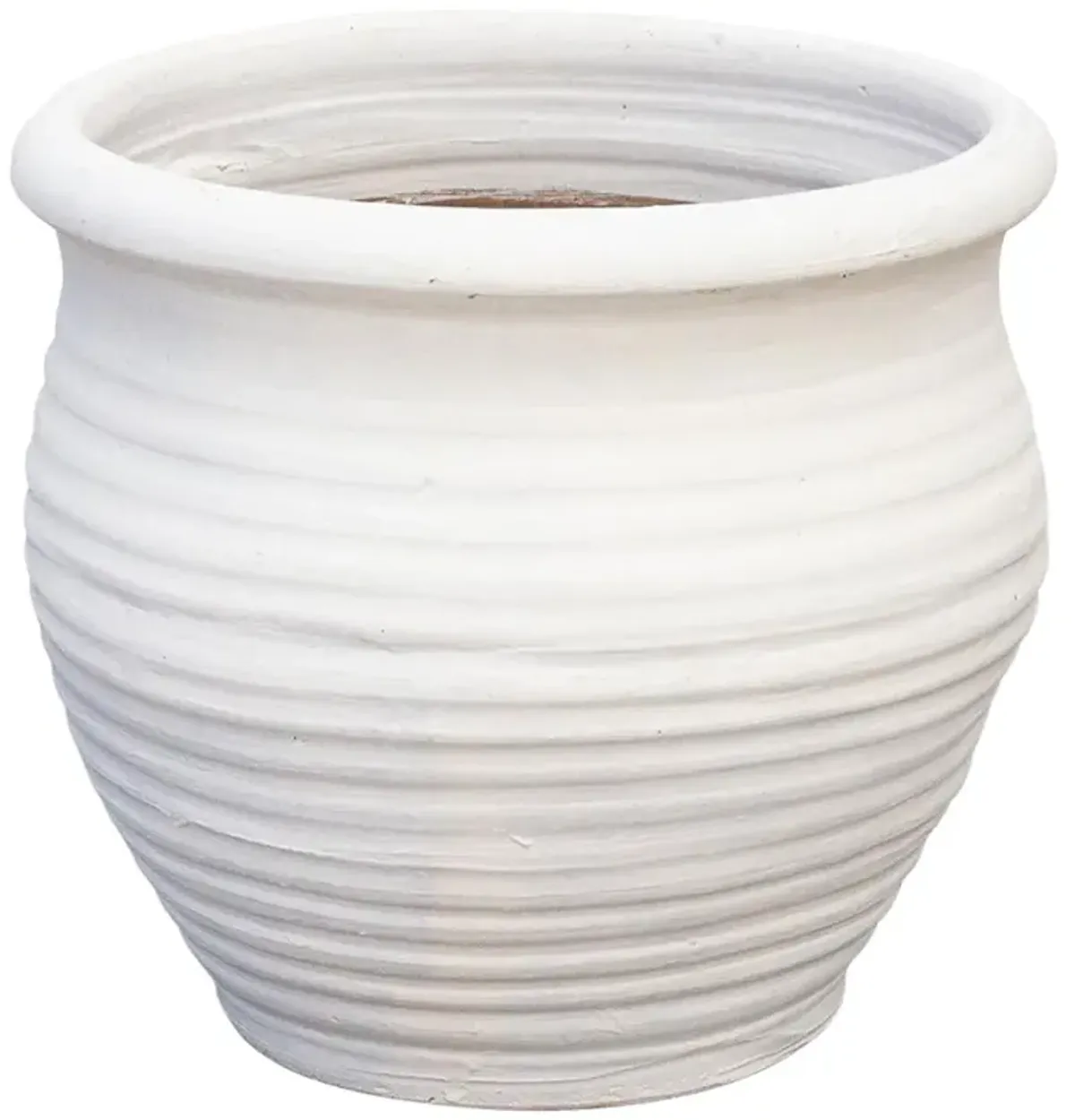 Chalk White Santorini Amphora Outdoor Planter - de-cor - 21.5" l x 21.5" w x 19" h