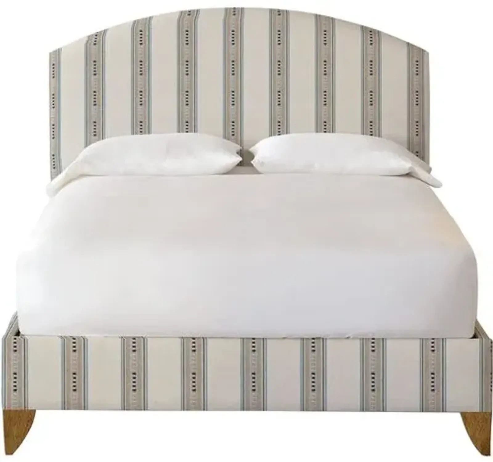 Kinsley Upholstered Bed - Natural Stripe - Beige