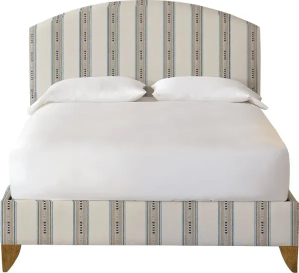 Kinsley Upholstered Bed, Natural Stripe