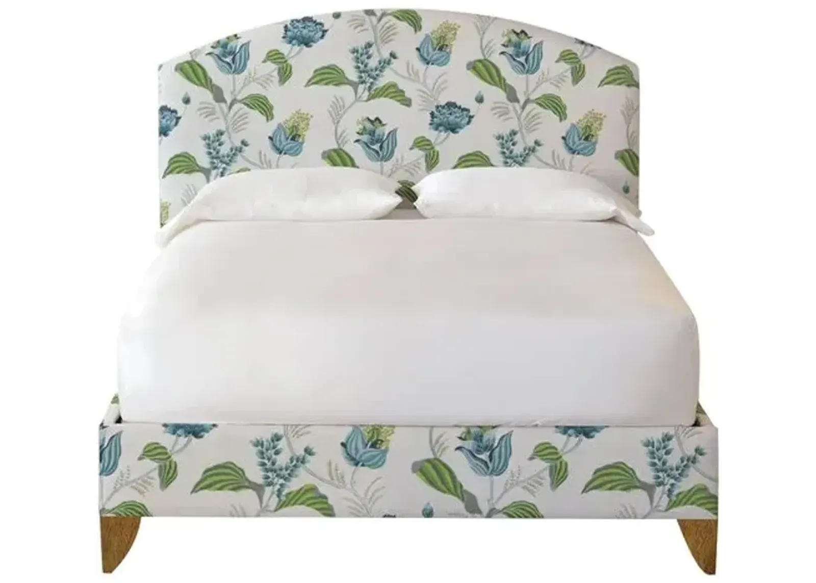 Kinsley Upholstered Bed - Clementine Floral - Blue