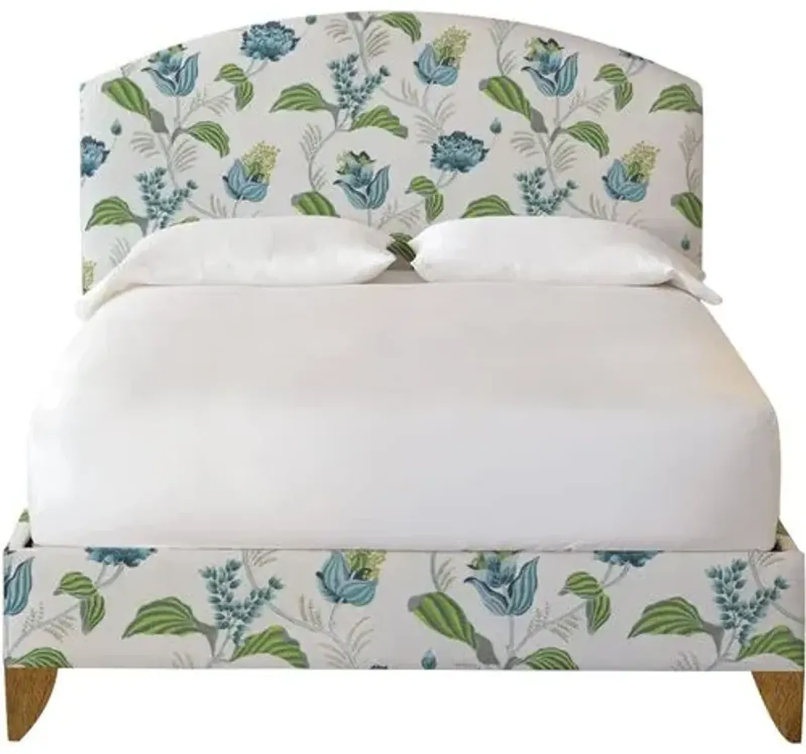 Kinsley Upholstered Bed - Clementine Floral - Blue