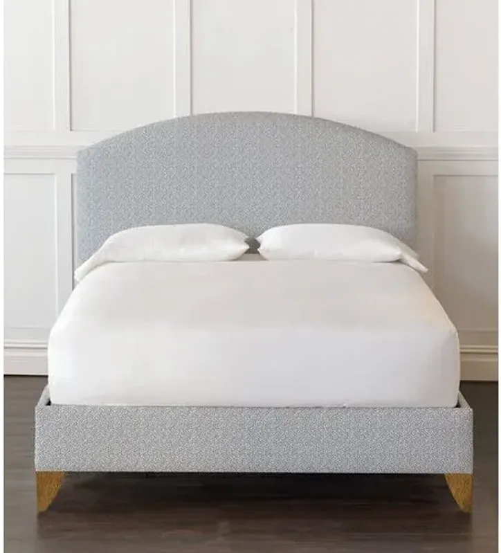 Kinsley Upholstered Bed - Indigo Spot - Blue