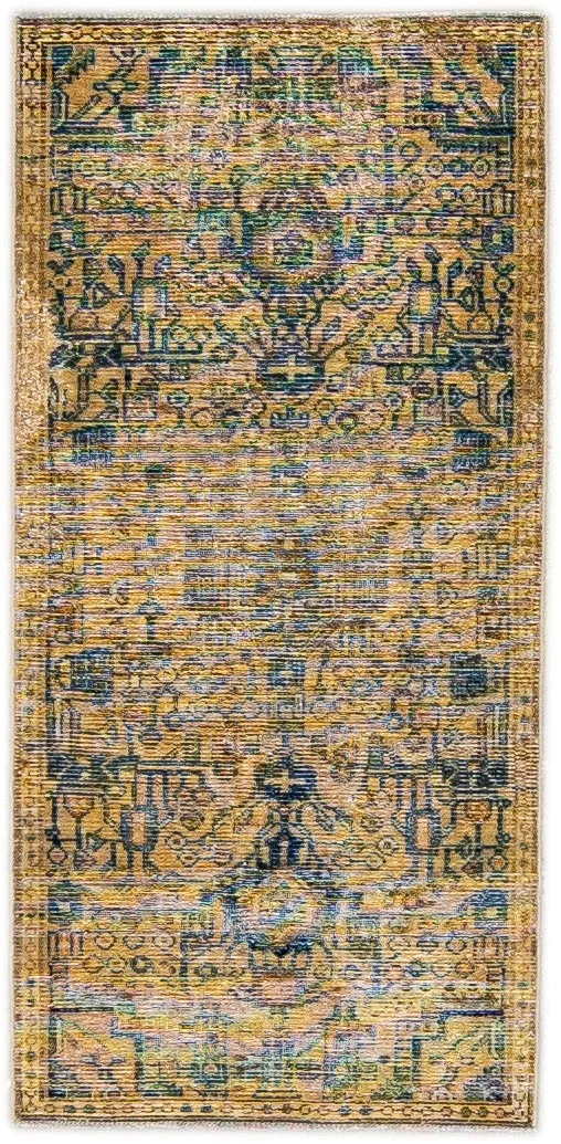 Vintage Tan All Over Wool Rug 2'9" x 5'9 - Apadana - Beige - Beige