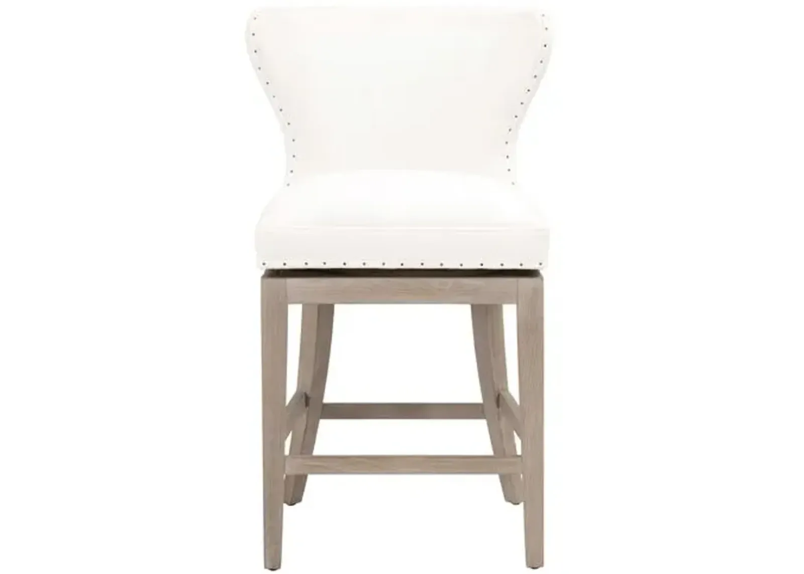 Milly Swivel Wingback Counter Stool - Pearl Performance