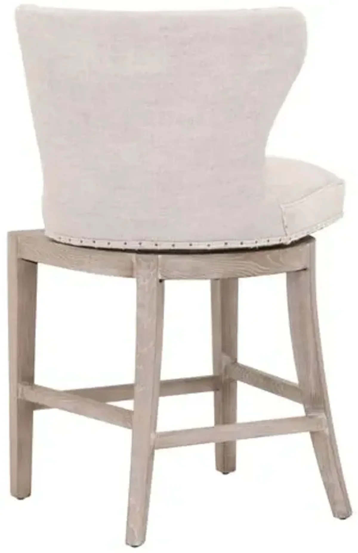 Milly Swivel Wingback Counter Stool - Bisque Linen