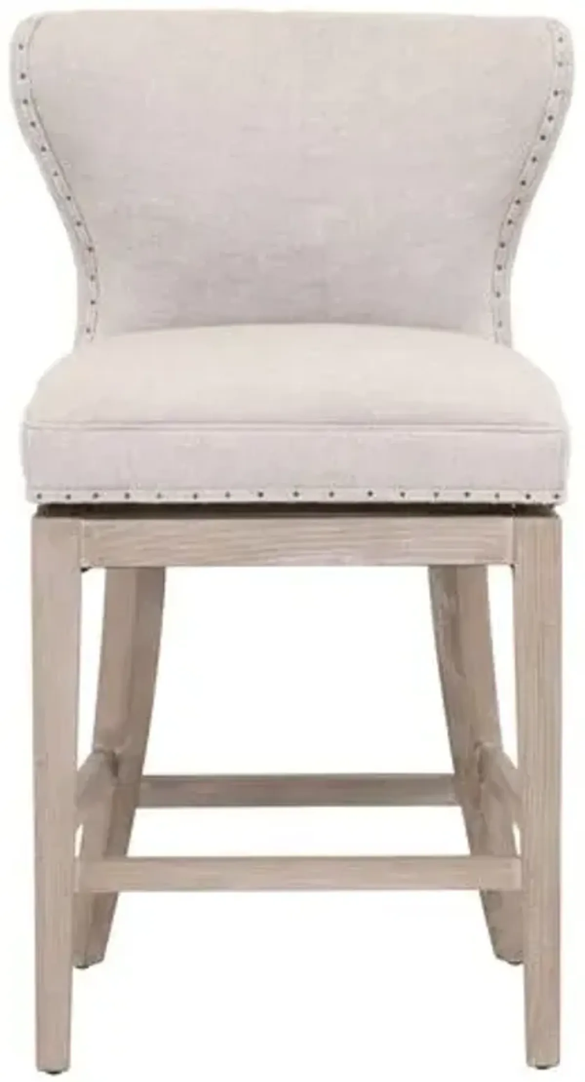 Milly Swivel Wingback Counter Stool - Bisque Linen