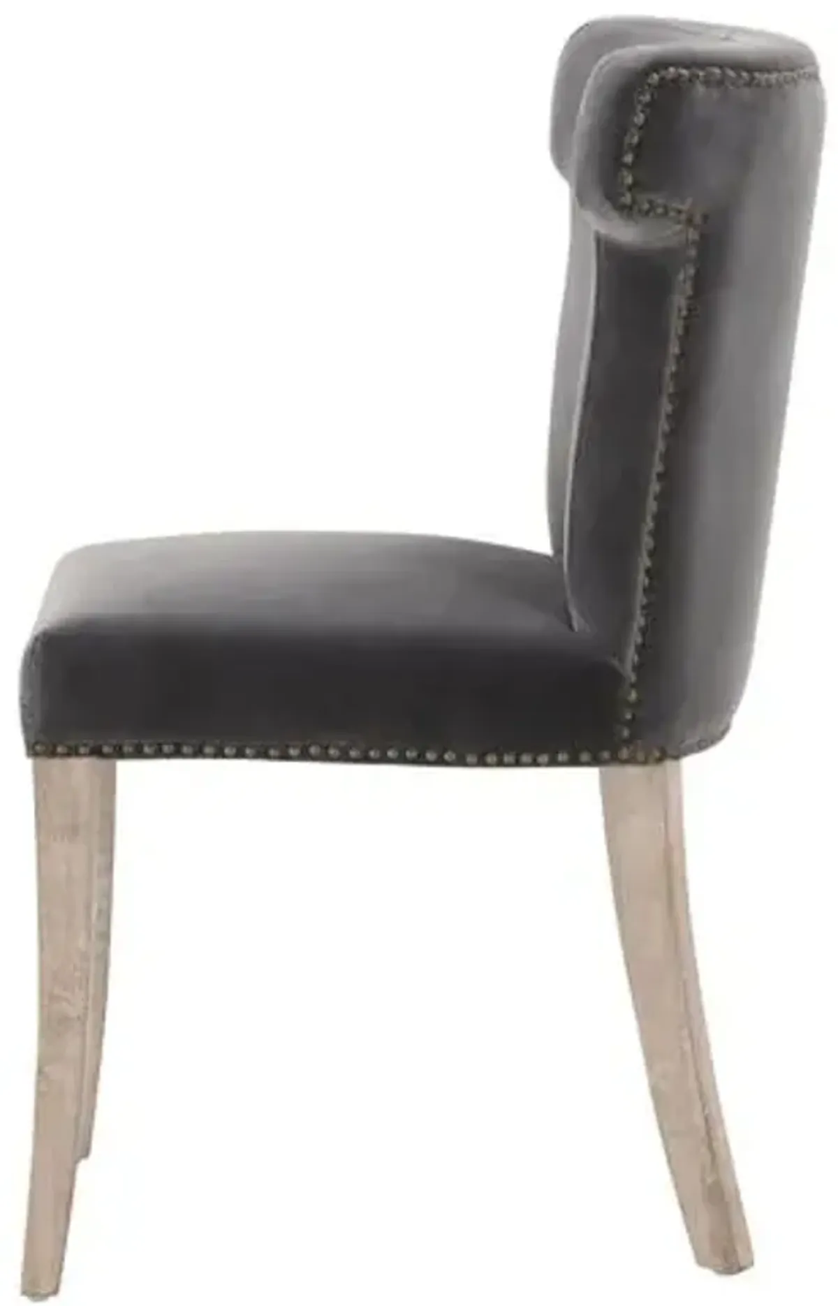 Callie Dining Chair - Dark Dove Velvet - Gray