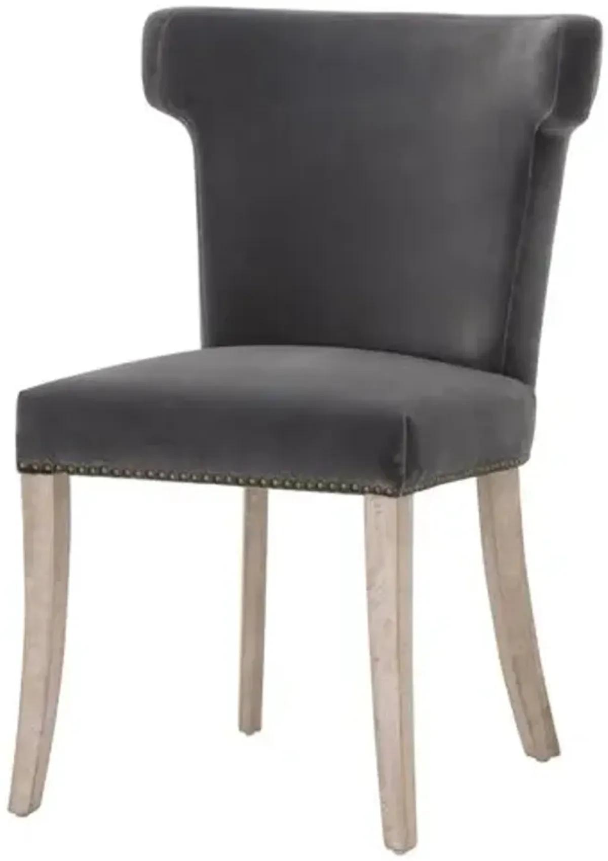 Callie Dining Chair - Dark Dove Velvet - Gray