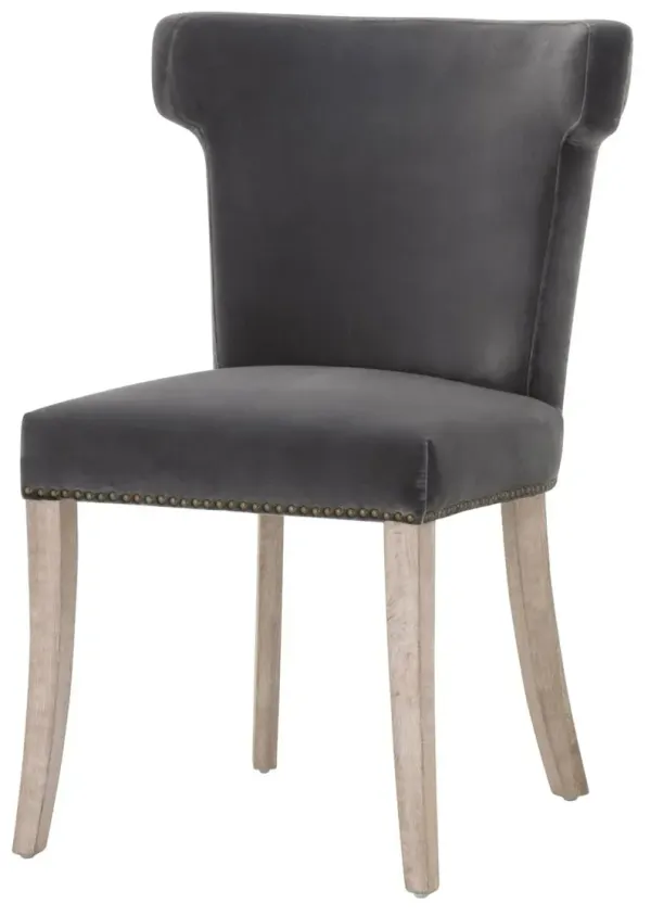 Callie Dining Chair, Dark Dove Velvet
