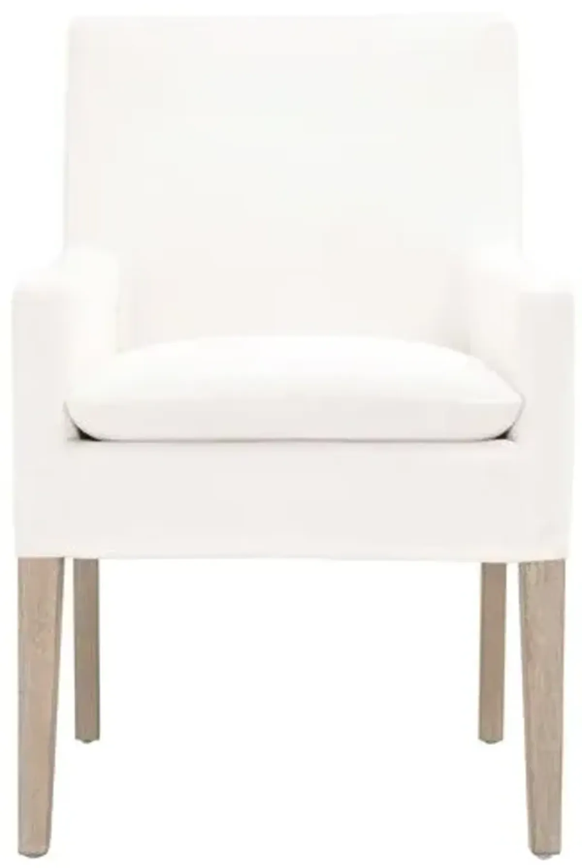 Milly Slipcover Armchair - Pearl Performance - White