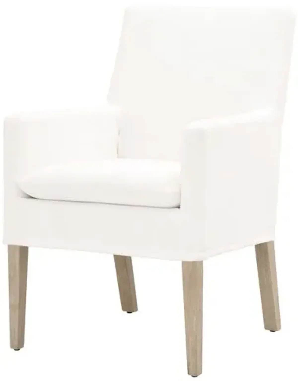 Milly Slipcover Armchair - Pearl Performance - White