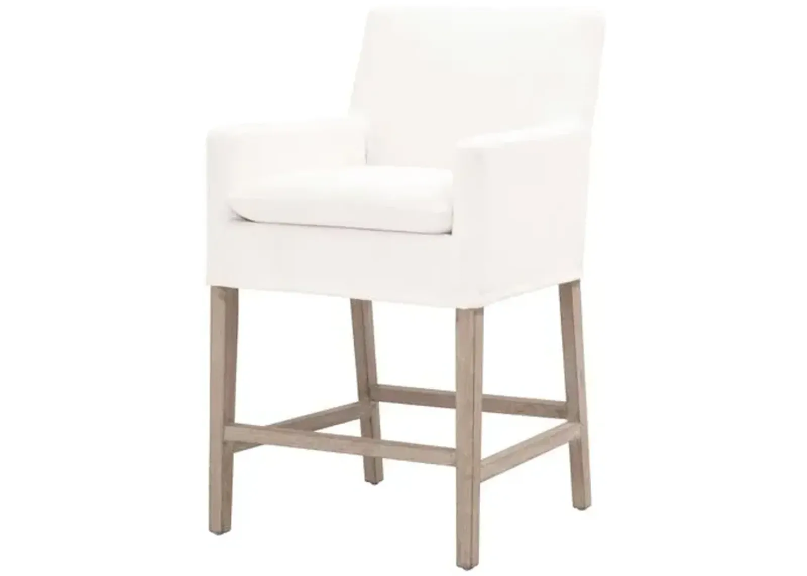 Milly Slipcover Counter Stool - Pearl Performance