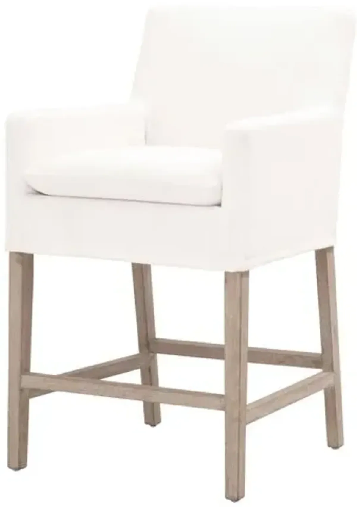 Milly Slipcover Counter Stool - Pearl Performance