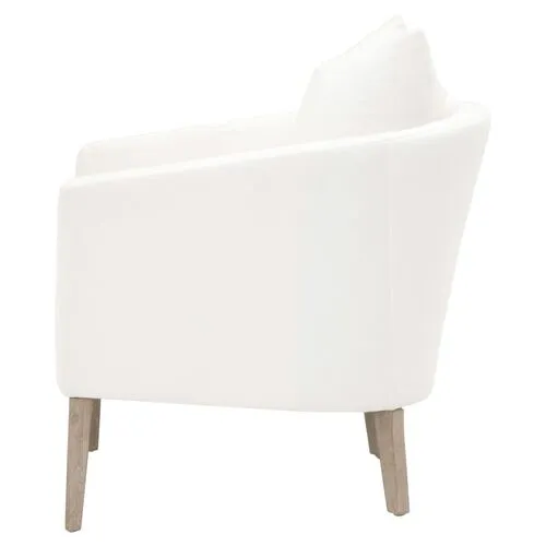 Remy Accent Chair - Pearl Performance - White, Stain Resistant, Comfortable, Durable, Cushioned