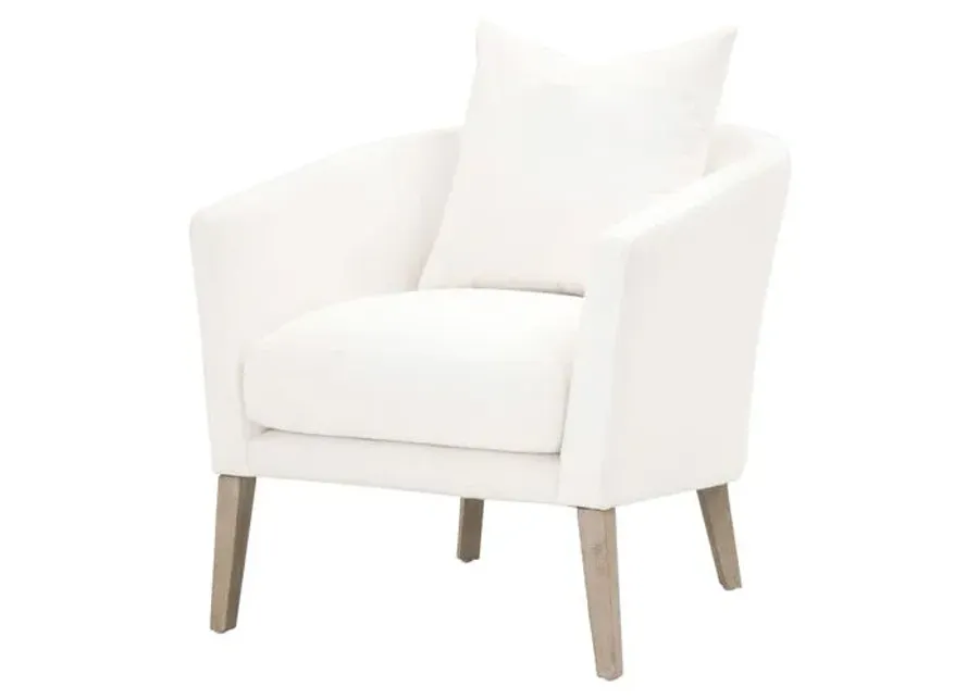 Remy Accent Chair - Pearl Performance - White, Stain Resistant, Comfortable, Durable, Cushioned