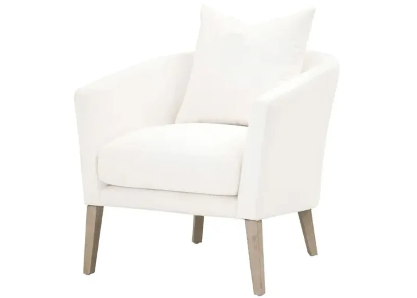 Remy Accent Chair - Pearl Performance - White, Stain Resistant, Comfortable, Durable, Cushioned