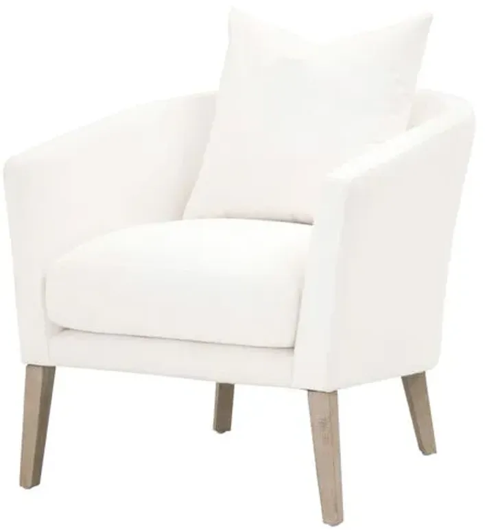 Remy Accent Chair - Pearl Performance - White, Stain Resistant, Comfortable, Durable, Cushioned