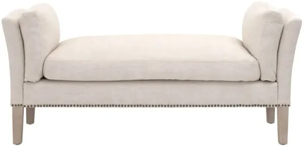 Darci Upholstered Bench, Bisque French Linen