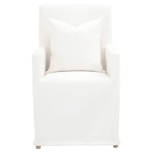 Remy Slipcover Armchair - Pearl Performance - White