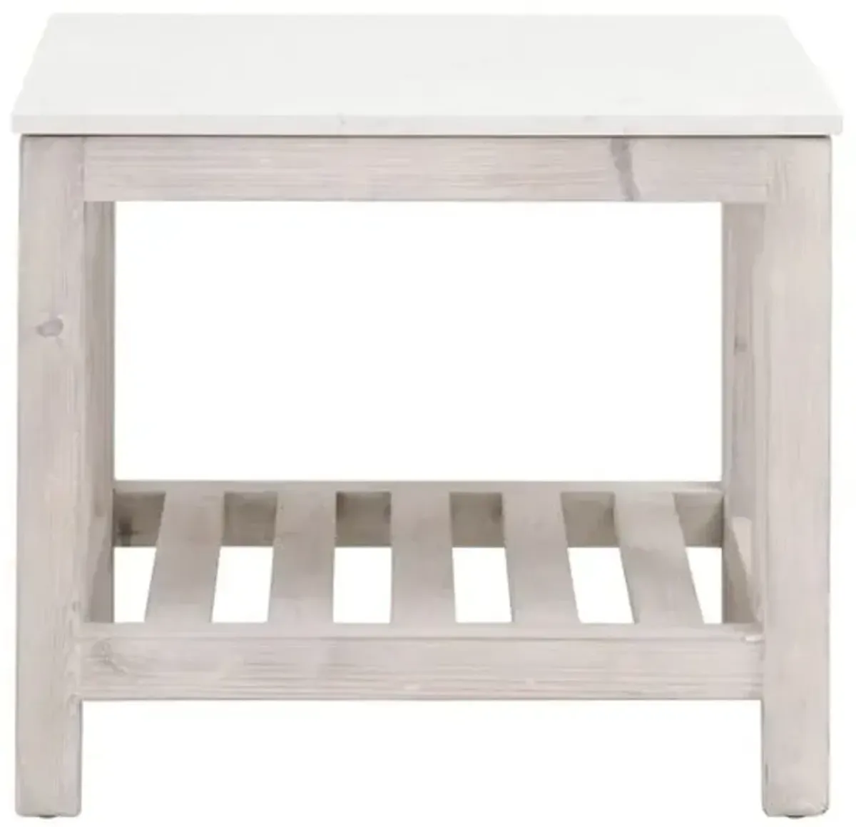 Oscar End Table - Whitewash