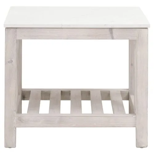 Oscar End Table - Whitewash