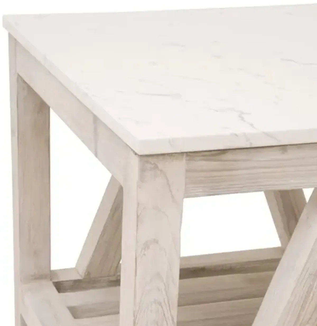 Oscar End Table - Whitewash