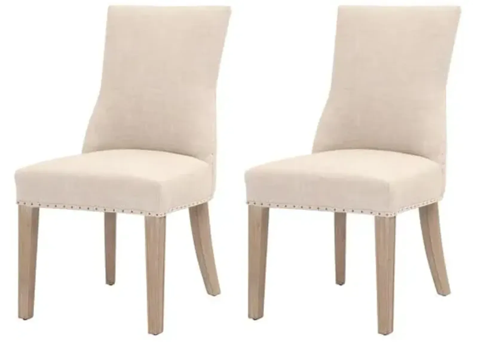 Set of 2 Leblanc Dining Chairs - Bisque French - Beige