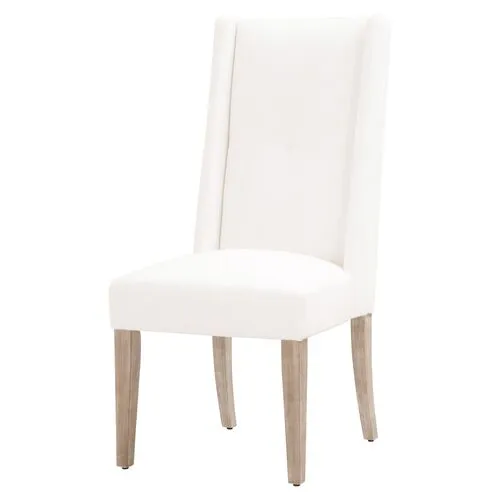 Set of 2 Milly Dining Chairs - Pearl Performance - White
