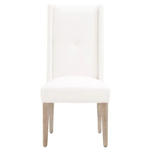 Set of 2 Milly Dining Chairs - Pearl Performance - White