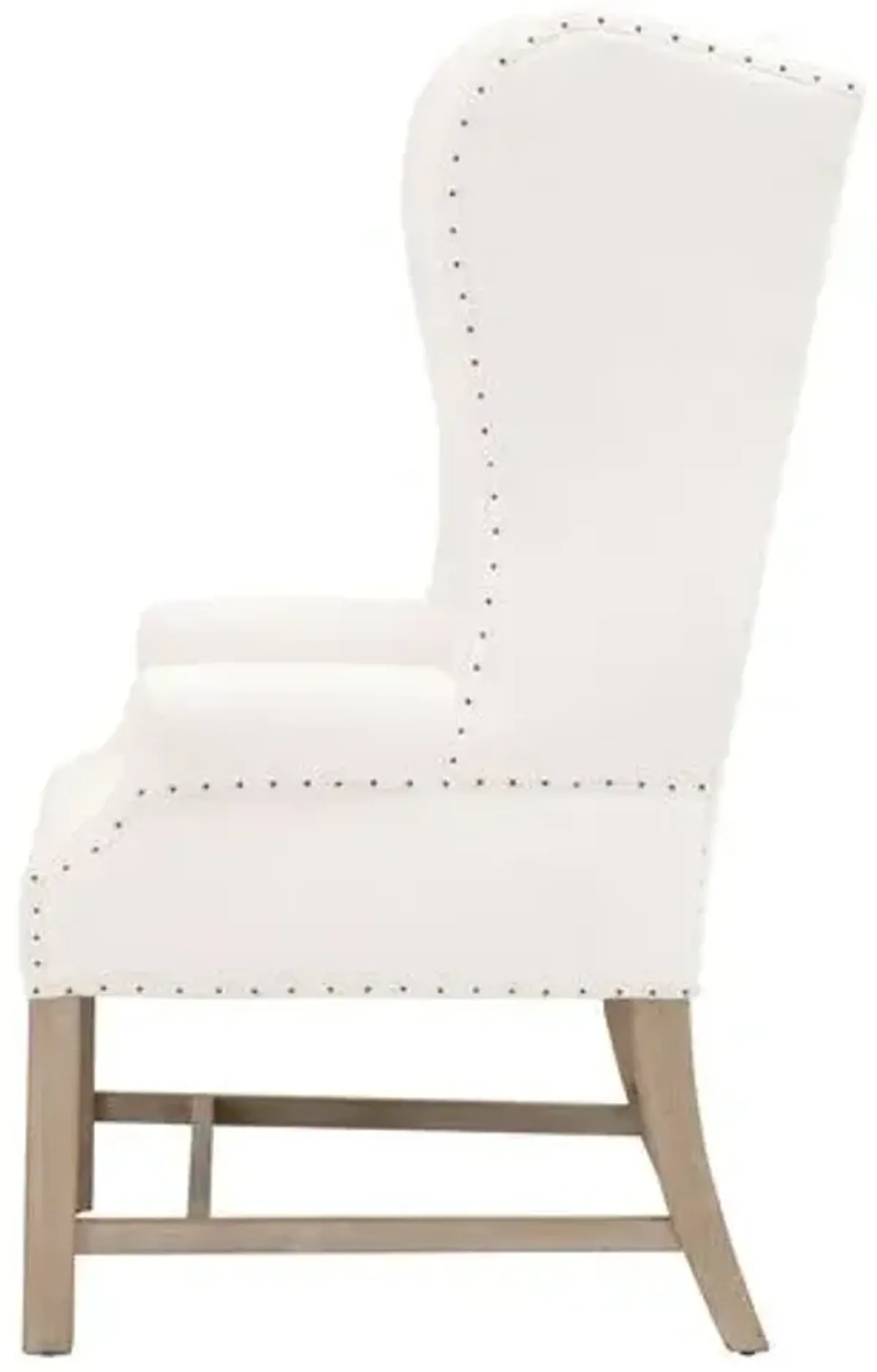 Milly Wingback Armchair - Pearl Performance - White